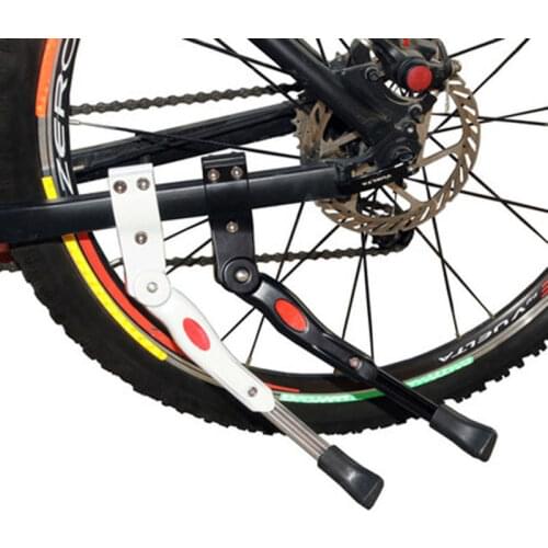 1Pcs Black/White Adjustable MTB Road Bicycle Kickstand Parking Rack Mountain Bike Support Side Kick Stand Foot Brace