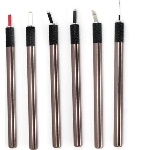 KZBOY Manual Permanent Makeup Embroidered Eyebrow Tattoo Pen Tebori 3D Microblading Hand Tool Supply