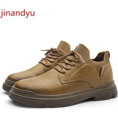 Leather Casual Shoes Men Lace Up Brown Black Formal Shoes for Men Dress Shoes Mens Fashion British Style Business Leather Shoe