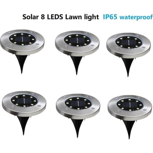 8LED Outdoor Solar Lamp 2/4/6/8/10/12pcs Garden Light Waterproof Street Ground Lights Landscape Lighting Lawn Patio Pathway Lamp