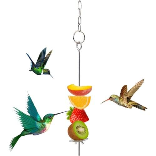 Outdoor Fashion Garden Stainless Steel Fruit Fork Parrot Forager Bird Feeder Bird Feeder Home Decorative Accessories