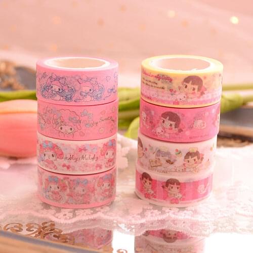 2pc/lot Lovely Melody Washi Tape Japanese Paper DIY Planner Masking Tape Adhesive Tapes Stickers Stationery Tapes Decorative