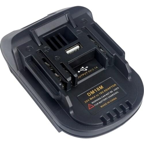 20V To 18V Battery Conversion Dm18M Li-Ion Charger Tool Adapter For Milwaukee Makita Bl1830 Bl1850 Batteries