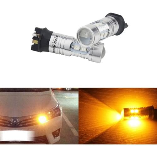 ANGRONG 2x Amber PW24W LED Turn Signal Daytime Light For Audi Q3 A5 8T A4 8K A3 8V BMW Citron Peugeot Skoda VW Volvo