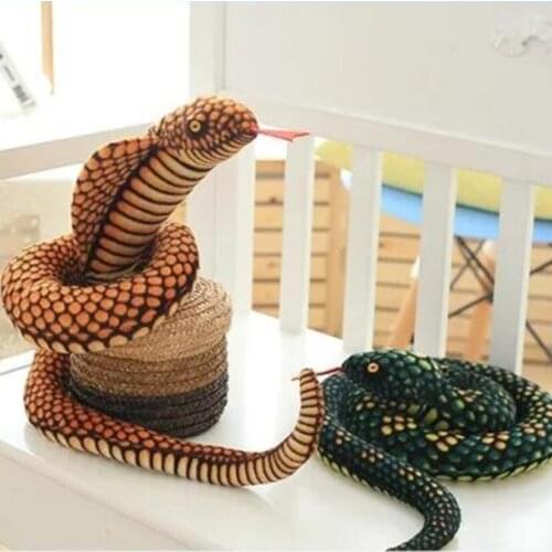 The Snake Plush Toy Big Pillow Doll Zodiaca Simulation Cobra Python Attern Props Special Gifts for Children 100CM