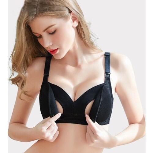 2020 Cotton Women Maternity Nursing Bra Front Open Pregnant Breastfeeding Bras Padded Pregnancy Mother Push Up Underwear Clothes