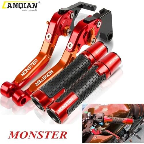 For DUCATI 796MONSTER 796 MONSTER 2011 2012 2013 2014 Motorcycle Accessories CNC Brake Clutch Lever Handlebar Handle Grips Ends