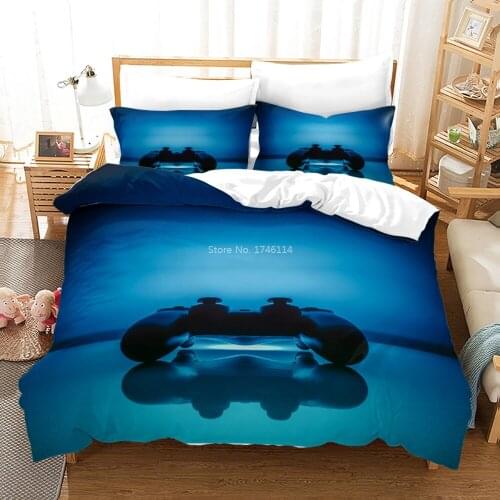 Gamepad Bedding Set Twin Full Queen King Size Comforter Cover Set 3D Printed Game Handle Duvet Cover Set for Boys and Girls Gift