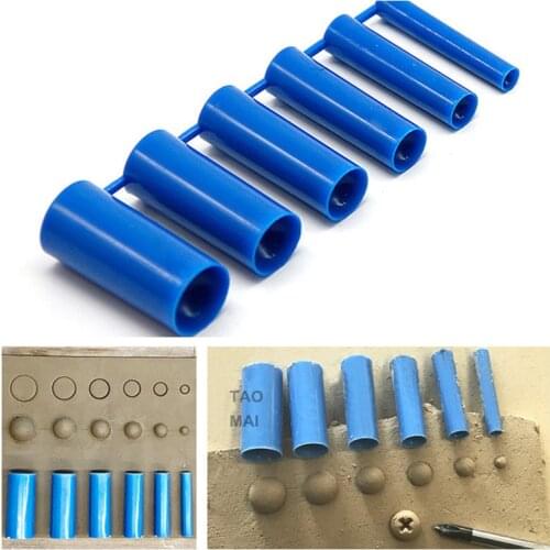 Pottery Tools Semicircle Printing Mold 6pcs/set of Protruding Mud Dot Decorative Semicircle Ball Texture Modeling