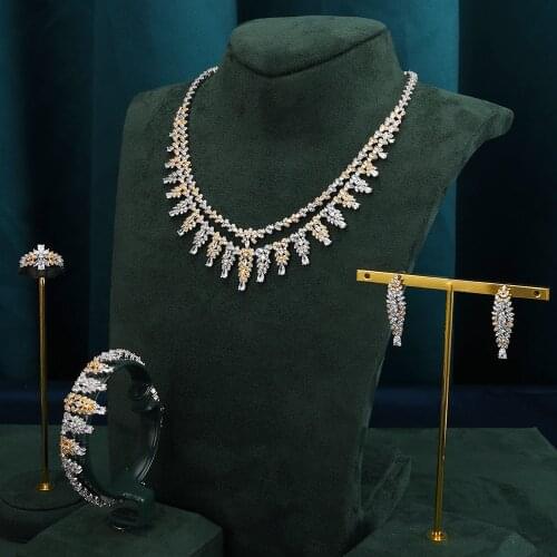 TIRIM Fashion Bride Necklace Set for Women Accessories Color Jewelry Sets Wedding Engagement Dubai Charm бижутерия для женщин