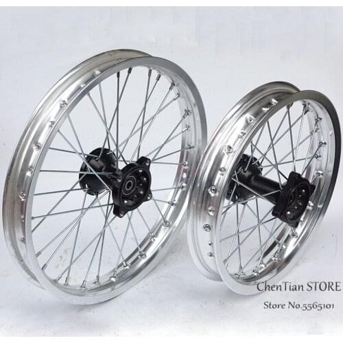 14" Inch Front Rear Wheels Set 2.50-14"3.00-14" Alloy Rim For KAYO BSE Apollo Xmotos Racing Supermoto Dirt Pit bike Off Road