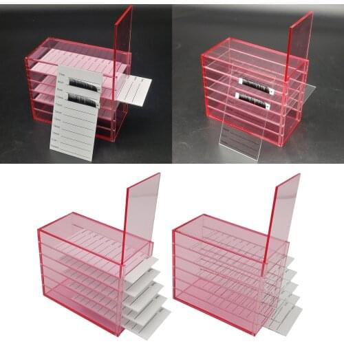 Acrylic 5 Layers False Eyelashes Storage Box Container Holder False Eyelash Case Lash Cart Lash Tray Organizer