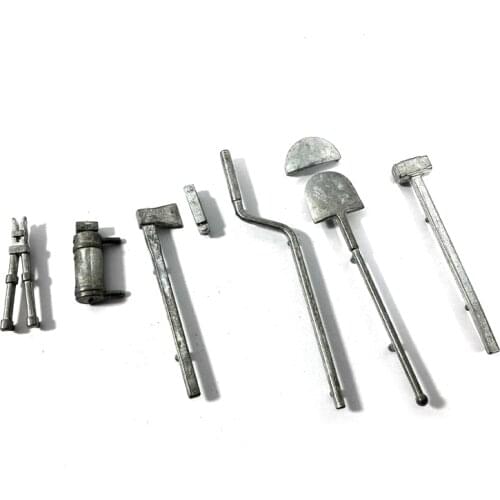 MATO Model 1228 RC Tank 1/16 King Tiger Metal Tool Set Axe Shovel Hammer MT256 TH17984-SMT1