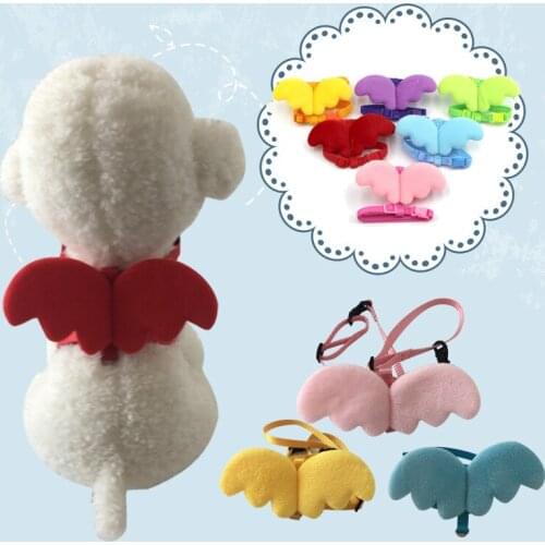 6Colors Fashion Angela Kitten Cat Harness Collars Adjustable Leads Leash Set For Middle Small Dog Puppy Cute Pet Accessories