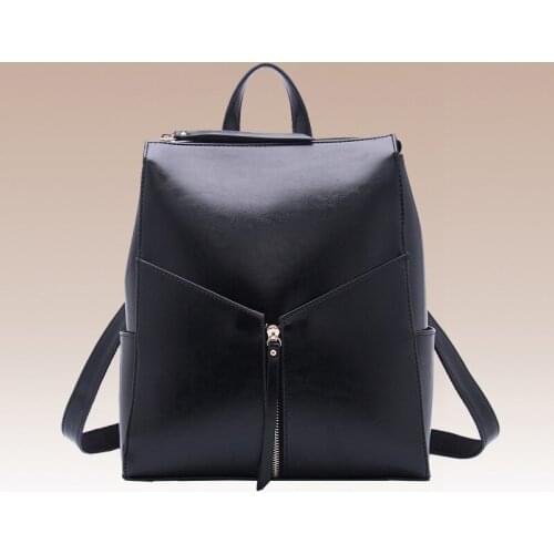 Fashion Female Leather Backpack High Quality Retro Simple Ladies Backpack Daily Travel Bag Business Bagpack School Bag for Girls