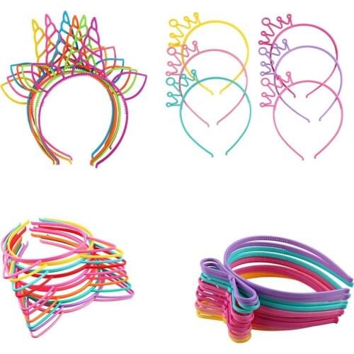 Women Cat Ears Headbands Tiaras Girlss Birthday Hair Clips Plastic Unicorn Hairbands Bow Hoop Headwear Hair Accessories Gift