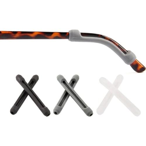 Invisible Glasses Ear Hooks Holder Anti Slip Silicone Grips Presbyopic Lens Eyeglasses Sports Temple Tips Transparent,Grey,Black