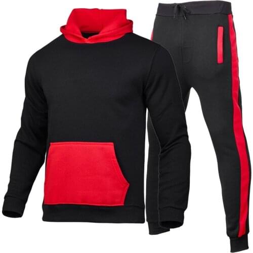 2021 Autumn Men Tracksuit Solid Color Collarless Hooded Youth Zipper European and American Fashion Hedging Red Casual Sweater