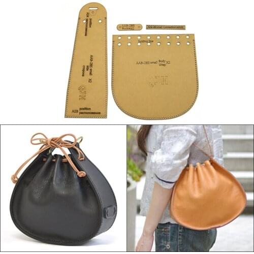 Simple fashion style handbag leather design paper template DIY handmade kraft paper mold handmade sewing pattern tool accessorie