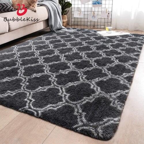 Bubble Kiss Shaggy Carpet Tie Dye Plush Home Rugs Modern Living Room Geometric Fluffy Carpets Bedroom Decor Customized Area Rug