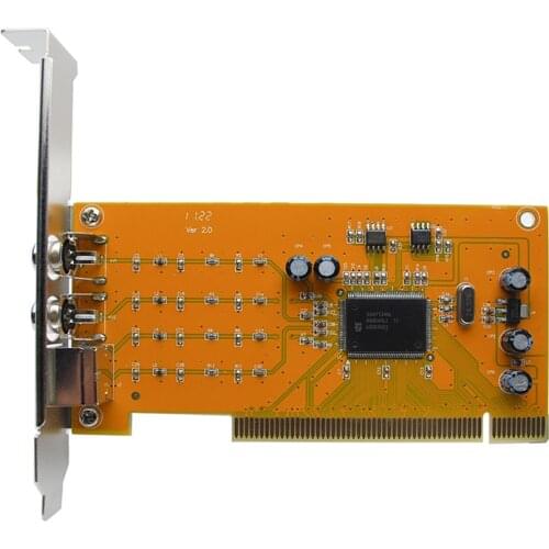 SDK2500 PCI to 2 ports av capture video card HD TRIDENT SAA7134HL Chipset AV/S 1394 Acquisition Card 720x576 support DirectX VFW
