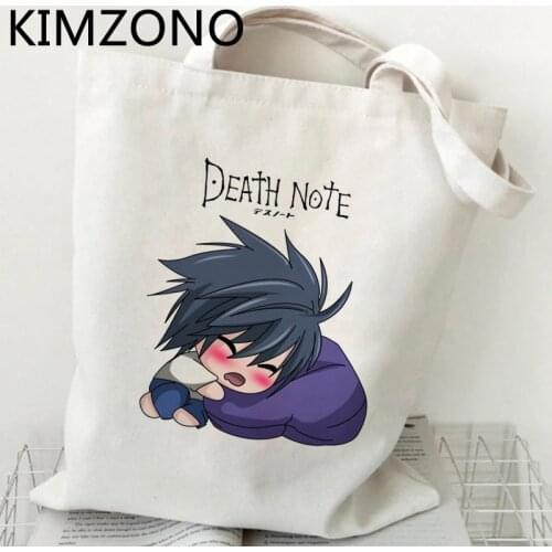Death Note shopping bag handbag jute bag grocery shopper bolsas de tela shopper bag string bolsas reutilizables sacolas