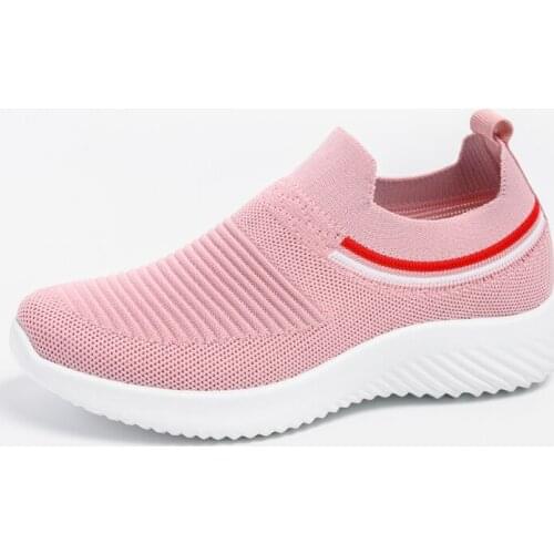 2021 New Women' Sneakers Vulcanized Shoes Sock Sneakers Sandalias Slip On Flat Shoes Womens Tennis Shoes Summer Ladies Trainers
