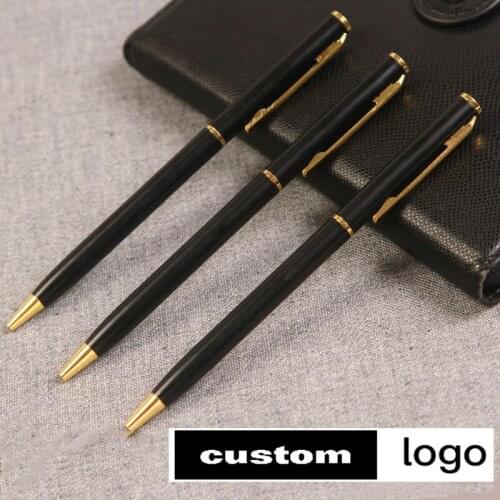 Metal Business Ballpoint Pen DIY Customized LOGO Text Engraving Gift Sign Pen Advertising Pen School Office Stationery Wholesale