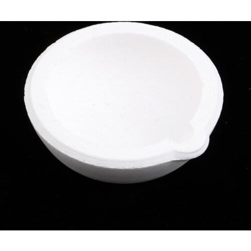 100g High Temperature Quartz Silica Melting Crucible Dish Bowl Pot Casting for Gold Silver Metal - White