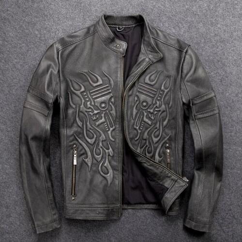 100% Genuine Leather Jacket Men Clothes 2020 Autumn Winter Real Fit Cow Leather Jackets Plus Size 4XL Coat Jaqueta De Couro 1601