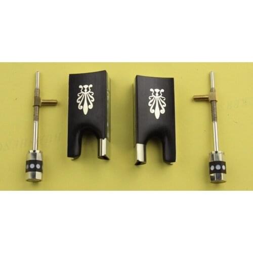 2pcs ebony violin bow frog.4/4-3/4 violin bow accessories free shipping