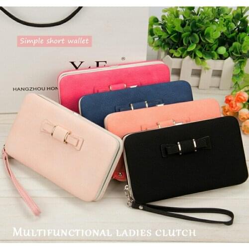 2020 Women Wallet Female Purse Leather Wallet Long Coin Purse Card Holder Money Clutch Wristlet Multifunction Carteira Feminina