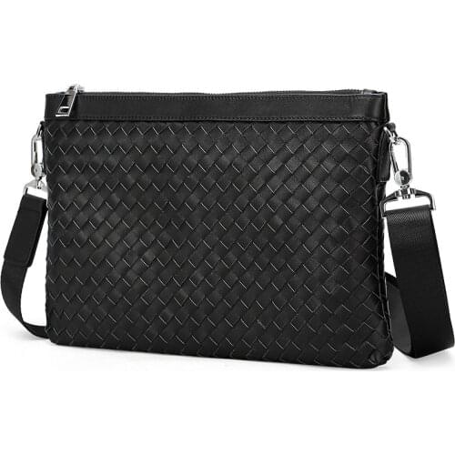 Man Day Cluthes Hand Bags Cow Leather Male Business Casual Fashion Travel Clutch Bag