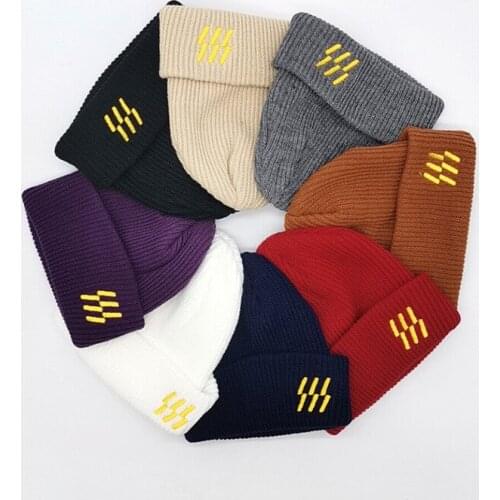 Baby Toddler Kids Girls Boys spring autumn Hat Soft Warm Beanie Cap Elasticity Knit Hats Children lightning printed bonnet