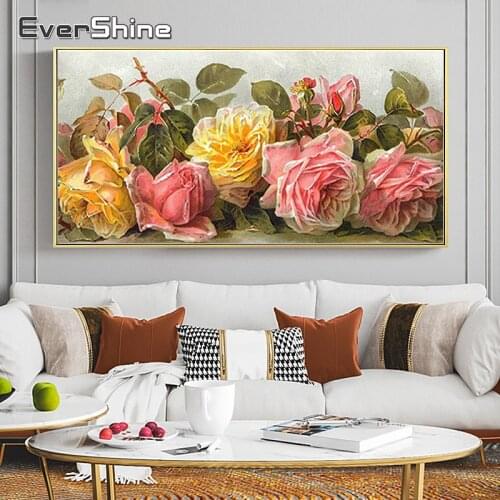 EverShine DIY Diamond Painting Flower 5D Diamond Embroidery Rose Mosaic Cross Stitch Full Square New Arrival Decor For Home