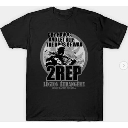 French Foreign Legion Paratrooper - 2 Rep Men T Shirts Short Casual 100% COTTON O-Neck Men Clothing