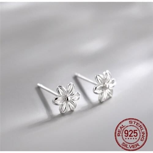 INEFFA 925 Sterling Silver 2021 New Flowers Stud Earrings For Women New Fashion Original Earring Jewelry Gift Birthday Gifts