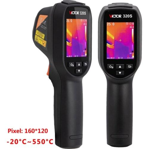 VICTOR 320S Infrared Thermal Imager -20~550°C Industrial Thermal Imaging Camera Handheld USB Infrared Thermometer 160*120 Pixels