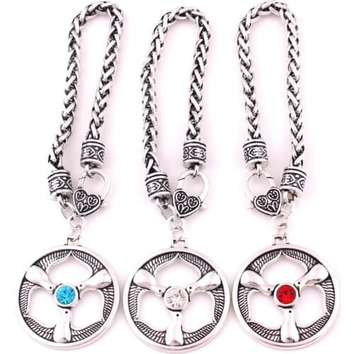 RHIANNON Three Birds Pendant Welsh Goddess Birds Crystal Pendant Bracelet Necklace