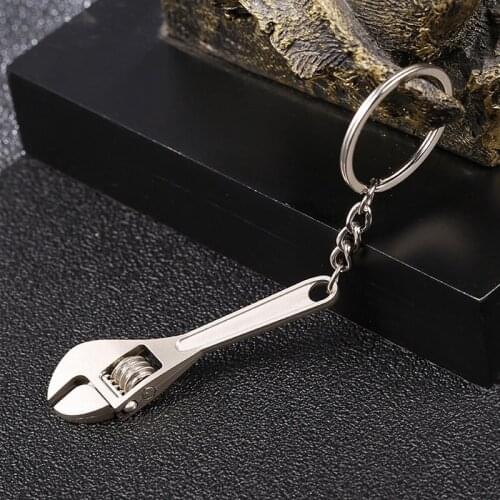 Fashion Wrench Spanner Key Chain Gadget For Men Silver Color Metal Tool Keychain On Pants Male Jewelry Party Boys Gift
