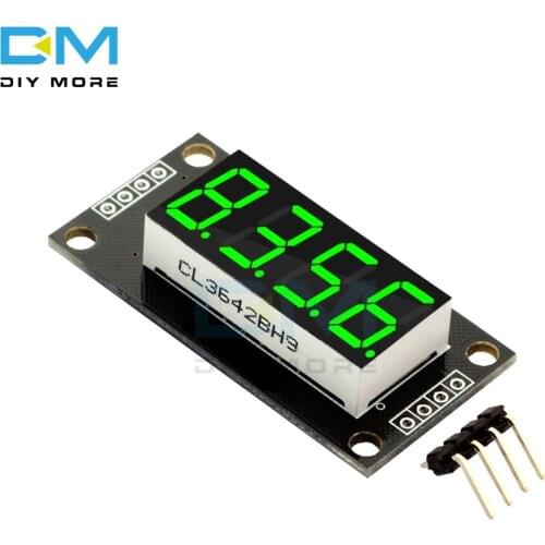 0.36" Inch TM1637 Module 4-digit Display Tube LED Green Digital Display Module For Arduino 30x14mm