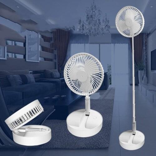 USB Desktop Charging Small Electric Fan Dormitory Mute Portable Mini Fan Folding Retractable Fan