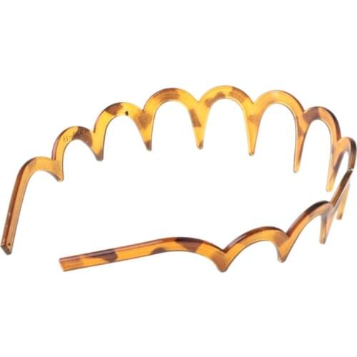 Women Girls Zig-Zag Shark Long Tooth Headband Plastic Resin Non-Slip Wave Comb Hair Hoop Headwear DIY Headpiece