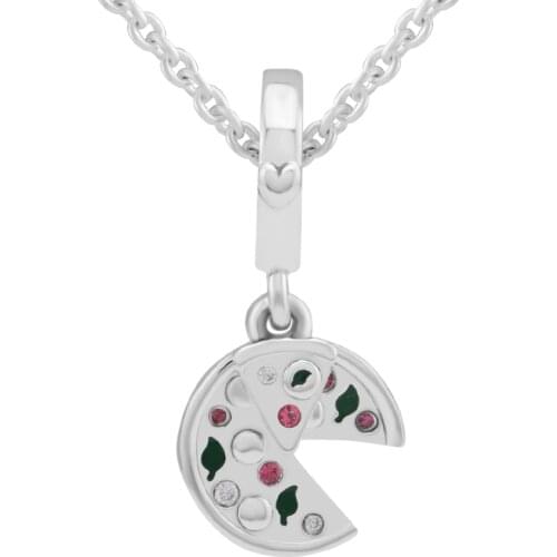 Passion Pizza Dangle Silver 925 Charm Fine Female Fits European Bracelets 925-Sterling-Silver Bead For Jewelry Making