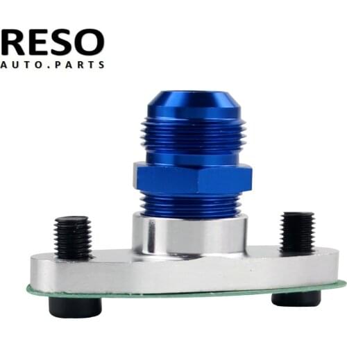 RESO--1/2 NPT Female Aluminum Oil Drain Turbo Flange T3 T4 T04 GT40 GT55 with NPT 1/2 TO10AN Flare Fitting