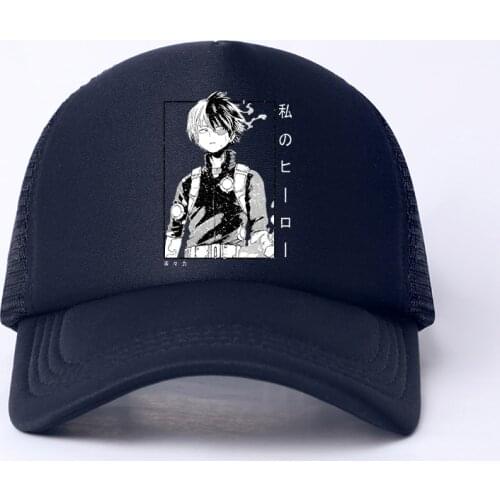 Anime My Hero Academia Boku No Hero Academia Casual Plain Mesh Baseball Cap Adjustable Snapback Hats for Women Men Cap