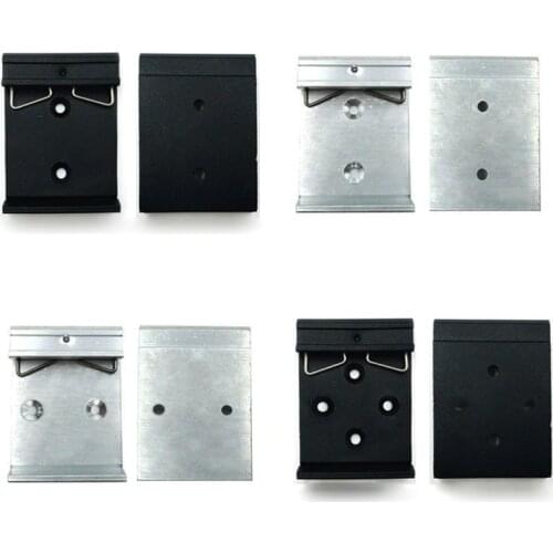 35mm DIN guide rail buckle Aluminum alloy Slideway clasp C shape buckle Simple fixing rack with mounting holes