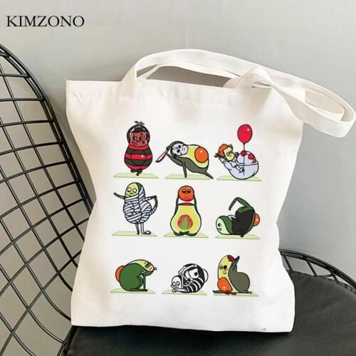 Avocado shopping bag bolso tote canvas shopping recycle bag jute bag bag jute bolsas reutilizables fabric cloth sac tissu