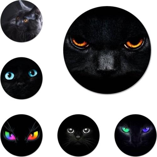 Glowing eyes in the dark Badge Brooch Pin Accessories For Clothes Backpack Decoration gift 58mm