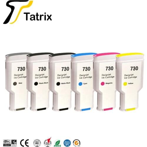 Tatrix For 730 HP730 Compatible Ink Cartridge Full With Ink For HP DesignJet T1600 T1600dr T1700 T1700dr T2600 T2600dr Printer